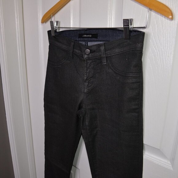 J Brand Super Skinny Coated Jeans in Moonwalk Sz 26 - Picture 6 of 9